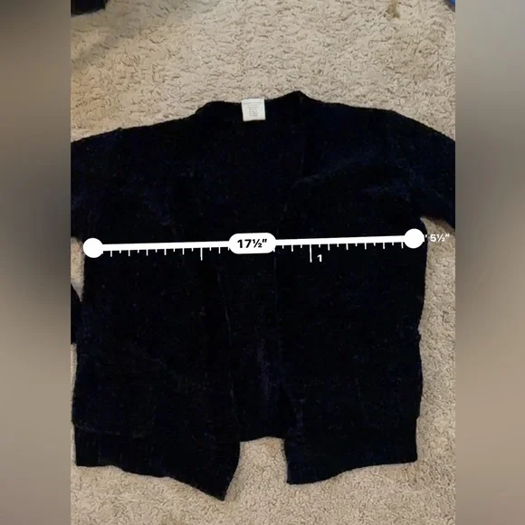 Faux Chenille Open Cardigan - Picture 5 of 7